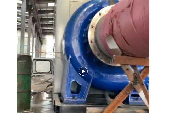 银川博宇文化艺术研究有限公司流量5100立方大型柴油机混流泵机组测试中
